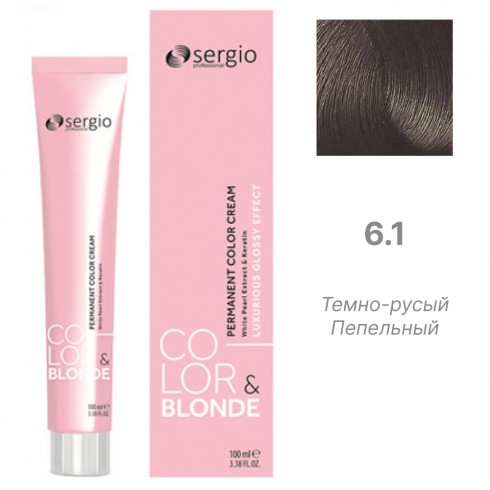 Крем-краска Color&Blonde 6.1 - темно-русый пепельный (100 мл)